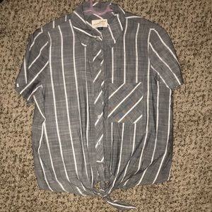 Tie front button down!